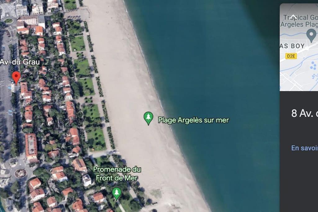 アルジェレス・シュル・メールGolfes Clairs - Duplex Climatise - Wifiアパートメント エクステリア 写真